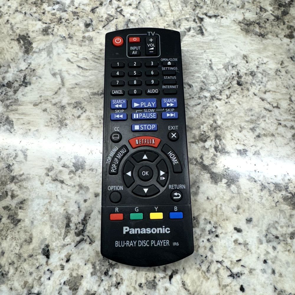 OEM Panasonic N2QAYB001206 Remote Control IR6 for BluRay Disc Player -TESTED